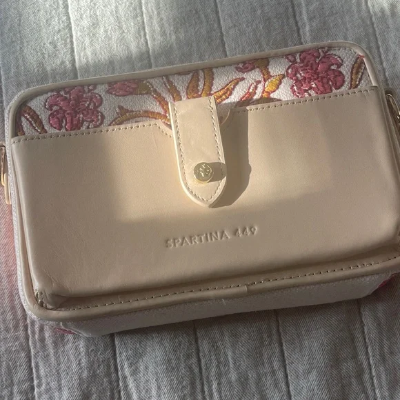 Spartina 449- Floral Embroidered leather crossbody Bag - Picture 4 of 15